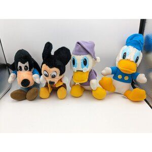 Disney Mickey's Christmas Carol Stuffed Animal 8" Set of 4 Mickey, Donald, Goofy